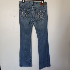 Big Star Remy Women's 30L 30 Long Low Rise Jeans Denim Flap Pocket